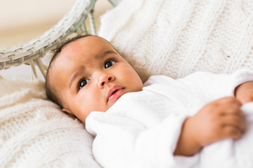 portrait of a little african american baby boy