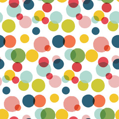 Poster - Party celebration big confetti circles pattern.