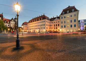 Wall Mural - Lantern in old town of Dresden in the evening. Germany