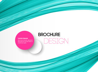 Poster - Abstract vector background, futuristic wavy 