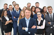 © ASDF - Business team people group crowd full length stand isolated on w