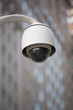 CCTV surveillance camera mounted on office building