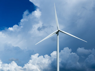 Windturbine in clouds scape