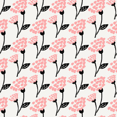 Poster - Hand Drawn Floral Seamless Pattern