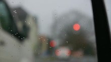 Auto Windschutzscheibe Und Scheibenwischer Bei Regen
