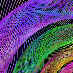Poster - Multicolored abstract vector fractal background