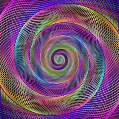 Poster - Computer generated spiral fractal background