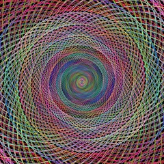 Poster - Hypnotic spiral fractal art design background