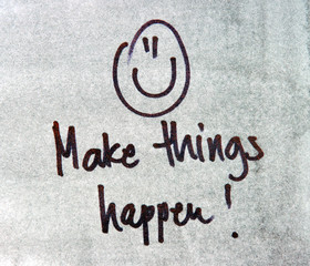 Wall Mural - make things happen text