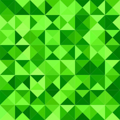 Poster - Green abstract triangle mosaic background design