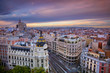 Madrid. Cityscape image of Madrid, Spain during sunset.