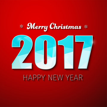Template square banner (background) Happy New Year 2017