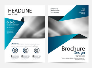Wall Mural - brochure template flyer design vector background, annual report layout design template