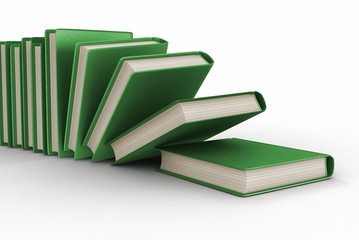 Poster - Stack of books. Image with clipping path