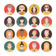© viktoriayams - People flat circle icon vector set (men and women). Part two.