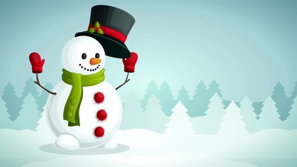 Wall Mural - Merry Christmas video animation footage