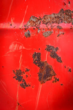 Red Rusty Metal Background