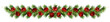Christmas pine tree twigs and decorations garland