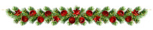 Christmas Pine Tree Twigs And Decorations Garland