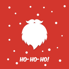 Wall Mural - Santa Claus beard. Christmas background.Vector