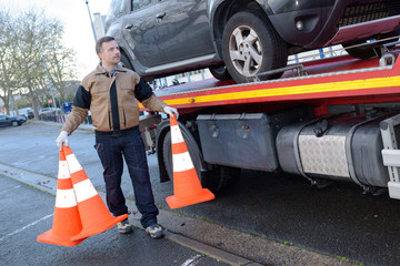 loading a car