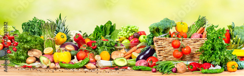 Organic vegetables and fruits © Kurhan