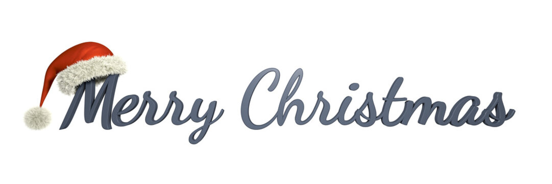 Merry Christmas with Santa Clause hat