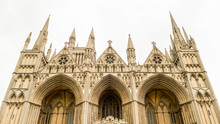 Peterborough Cathedral West Facade Low Angle