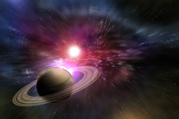 Wall Mural - planet saturn galaxy