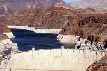 Hoover Dam,  Lake Mead and Colorado River