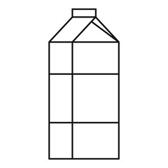 Poster - Milk box icon. Outline illustration of milk box vector icon for web design