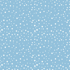 Seamless pattern with snowflake. Winter season background with snowfall. Christmas and New Year holiday print