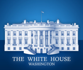 Fototapete - White House Logo South Side Detailed