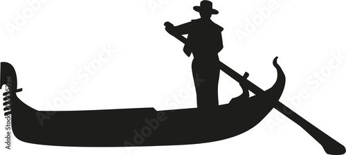 Fotografía Gondola with gondolier in venice