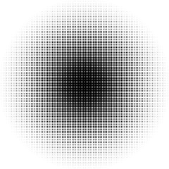 Poster - Halftone circles, halftone dots pattern. Monochrome half-tone