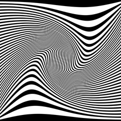 Leinwandbilder - Distorted abstract monochrome pattern of asymmetric / irregular