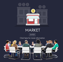 Sticker - Market Launch Startup New Business Concept