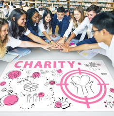 Wall Mural - Charity Aid Donation Awareness Concept