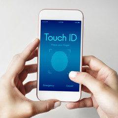 Poster - Touch ID Access Cyber Digital Security Graphic Concept