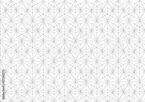 Simple Line Art Black And White Geometric Pattern Background
