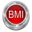 BMI - Body Mass Index Button - 3D illustration