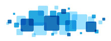 OVERLAPPING BLUE SQUARES BANNER
