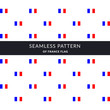 © Janis - France seamless pattern composed from national flags of the country. Hexagon rhythm flag pattern background, Vector abstract background design for card, poster, print, decor, textile.