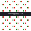 © Janis - Italy seamless pattern composed from national flags of the country. Hexagon rhythm flag pattern background, Vector abstract background design for card, poster, print, decor, textile.