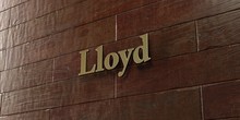 Lloyd - Bronze Plaque Mounted On Maple Wood Wall  - 3D Rendered Royalty Free Stock Picture. This Image Can Be Used For An Online Website Banner Ad Or A Print Postcard.