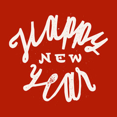 Wall Mural - happy new year vintage lettering.  new year calligraphy.