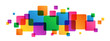 Overlapping Multicoloured Squares Banner