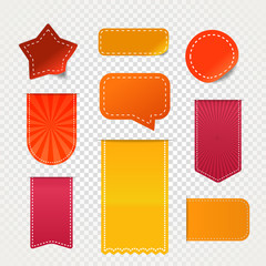 Poster - Different shopping promo banners isolated on transparent backgro