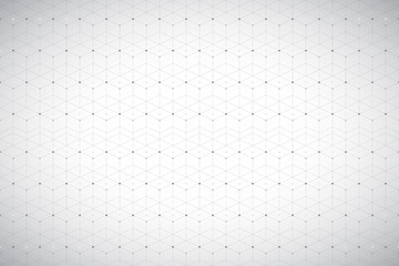 Poster - Geometric pattern with connected line and dots. Grey graphic background connectivity. Modern stylish polygonal backdrop for your design. Vector illustration.