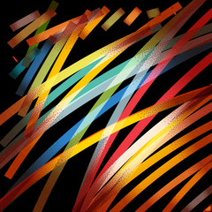 Poster - Abstract background with retro colorful lines and vintage dotwork shades